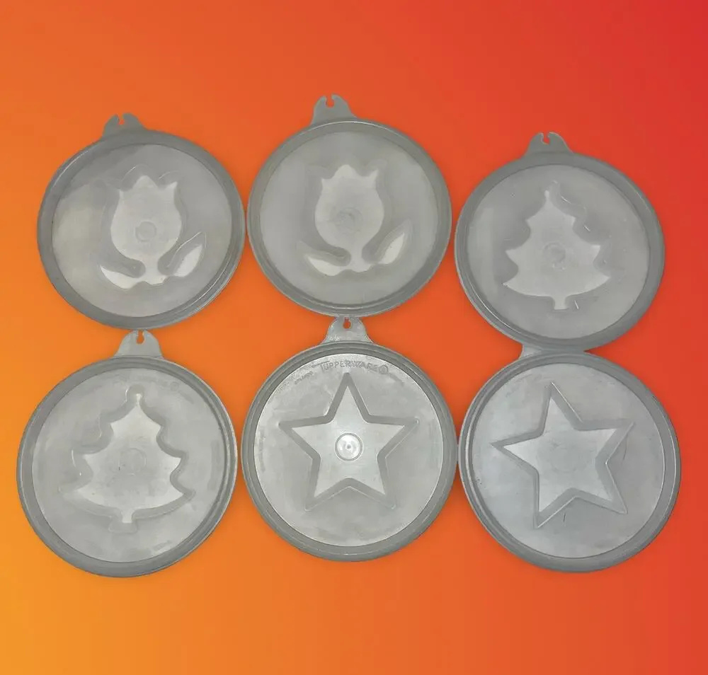 Tupperware Jel-Ring Mold Seals Christmas Tree Tulip Star Replacement Set of 6